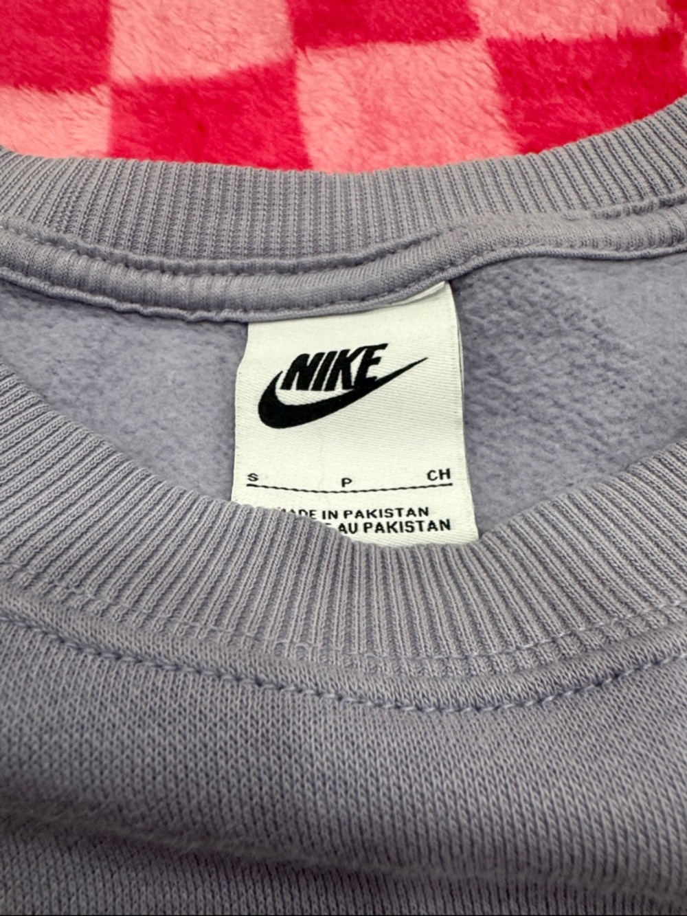 Nike Lavender Grey Crewneck Sweatshirt with White Swoosh - Picture 2 of 5